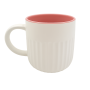 Fluted sublimation mug with pink interior FLARO