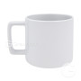 White sublimation mug with rectangular handle REDA