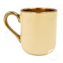 Yellow sublimation mug with gold rim and handle ELIT