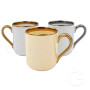 White sublimation mug with gold rim and handle ELIT