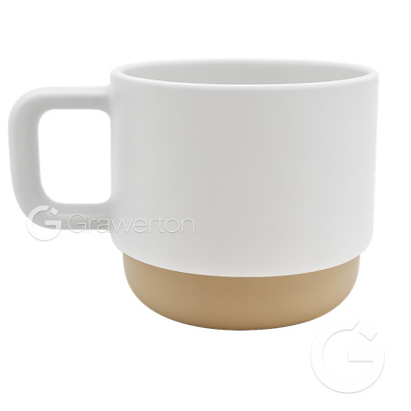 Kubek do sublimacji biały z beżowym spodem 300 ml SAND