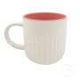 Fluted sublimation mug with pink interior FLARO