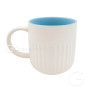 Fluted sublimation mug with light blue interior FLARO