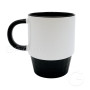 Sublimation mug with black stacking details POLKA