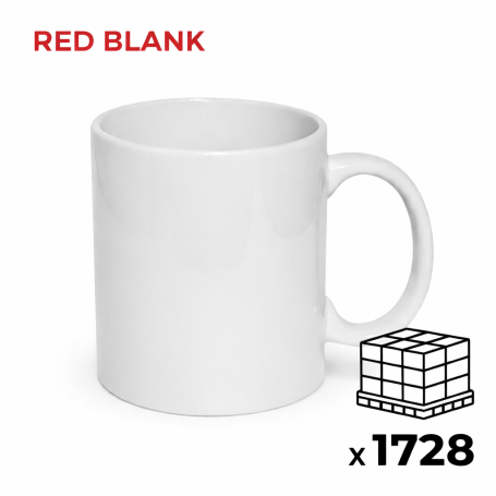 White mug for sublimation RED BLANK 1728 pcs - on the pallet