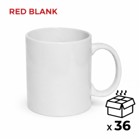 White mug for sublimation RED BLANK 36 pcs. - carton