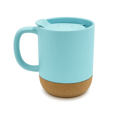 Sublimation mug matte blue with cork HILO