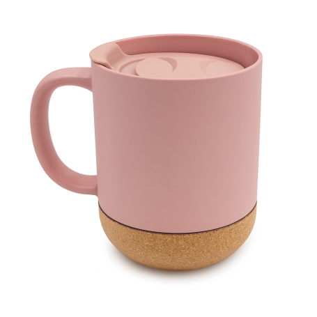 Sublimation mug matte pink with cork HILO