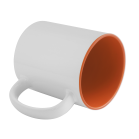 Sublimation mug with orange interior