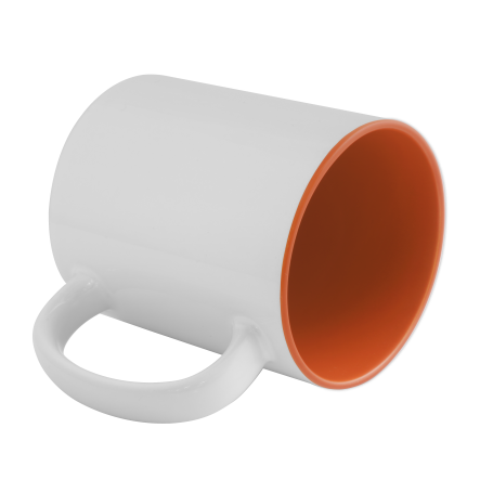 Sublimation mug with orange interior