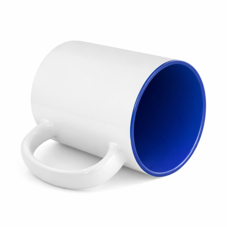 Sublimation mug with blue interior