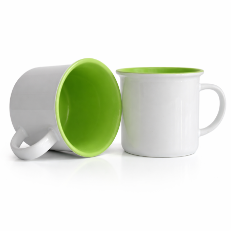 Kubek do sublimacji ceramiczny z zielonym wnętrzem EMAL