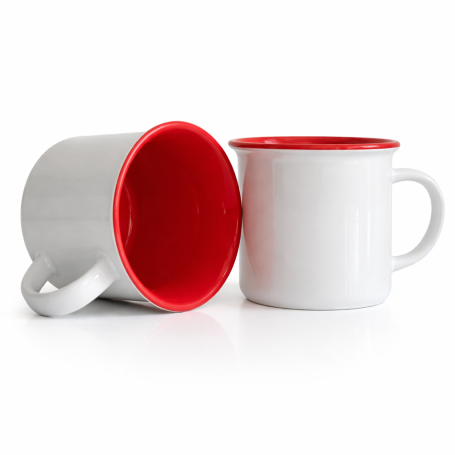 Kubek do sublimacji ceramiczny z czerwonym wnętrzem EMAL