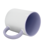 Sublimation mug with violet interior and handle