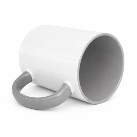 Sublimation mug with grey interior and handle