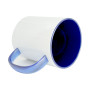 Sublimation mug with interior and glass handle CRISTAL navy blue