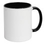 Sublimation mug with black interior and handle