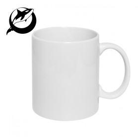 White glossy mug for sublimation BLACK ORCA 1 pc.