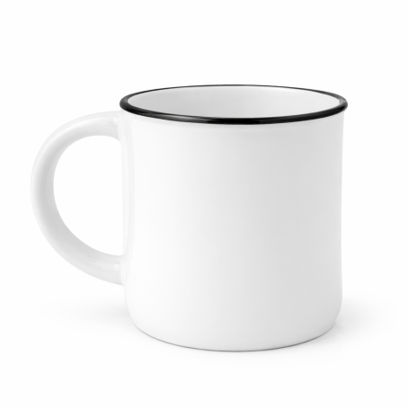 Ceramic sublimation mug with black rim LOFT