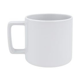 White sublimation mug with rectangular handle REDA