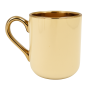 Yellow sublimation mug with gold rim and handle ELIT