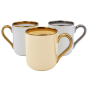Yellow sublimation mug with gold rim and handle ELIT