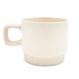 Mug with fluted bottom light yellow VENTI
