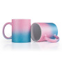 Sublimation glitter mug blue-pink OMBRE