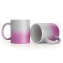 Sublimation glitter mug pink-silver OMBRE