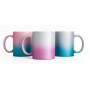 Sublimation glitter mug pink-silver OMBRE