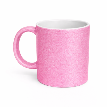Sublimation mug pink GLITTER