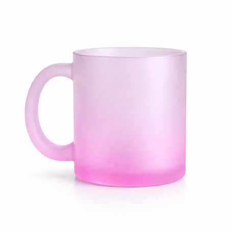 Sublimation glass mug frosted pink VERA