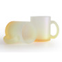 Sublimation glass mug frosted yellow VERA