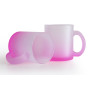 Sublimation glass mug frosted pink VERA