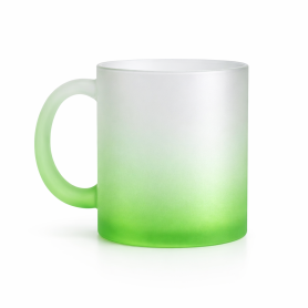 Sublimation glass mug frosted green VERA