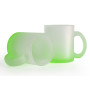 Sublimation glass mug frosted green VERA