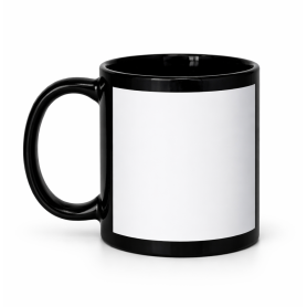 Sublimation mug black with white window MADO_