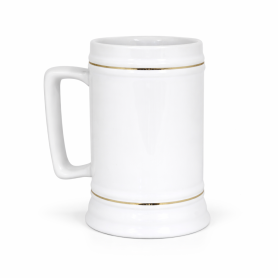Beer mug ornamented white BAROK_