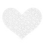 Puzzle Serce 64 elementy 245x197 mm 5 szt./op.