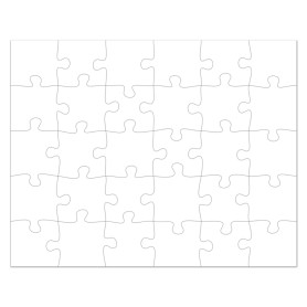 Puzzle do sublimacji 30 elementów 240x190 mm 5 szt./op.