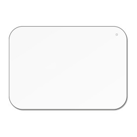 Plastic key ring rectangular matte double-sided RB011