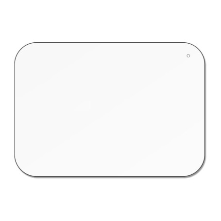 Plastic key ring rectangular matte double-sided RB011