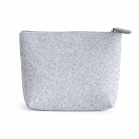 Cosmetic case for sublimation with zipper grey FELT
