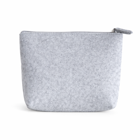 Cosmetic case for sublimation with zipper grey FELT