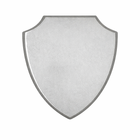 MDF shield plaque silver 560