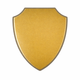 MDF shield plaque gold 562
