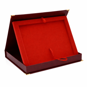SAMETI case for 5x7" plaque horizontal maroon