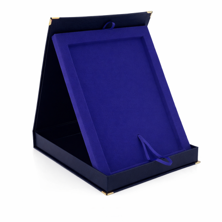 Etui SAMETI do podkładu 5x7" pionowe granatowe