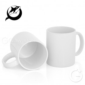 White glossy mug for sublimation BLACK ORCA 1 pc.