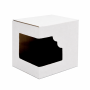 Box with wave window for a mug white
